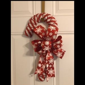 Candy cane door wreath
